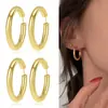 Aretes de Acero Inoxidable Cierre Abierto Pin para Agujero de Oreja Anillo Oro Oro de 18k Moda de Alto Grado Aretes
