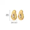 Pendientes Retro Florales Geométricos de Acero Inoxidable Franceses para Mujer, Moda de Alta Gama, Elegantes Pendientes Exquisitos de Perla para Mujer al por Mayor