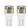 T10 6SMD luz LED de posición lateral para coche 5630 luz de lectura para coche w5w 5730 luz de matrícula ordinaria