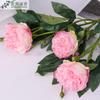 Flor artificial de peonía dinámica única, decoración del hogar de alta gama, tela de seda para boda, flor falsa de peonía de loto, venta al por mayor
