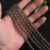 Atacado Pedras Naturais Ágata Soltas 7A Ágata Cinza Pedras Soltas Tira Longa Contas Redondas Acessórios para Joias DIY Colar Pulseira Atacado