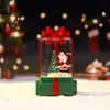 Nuevo producto transfronterizo: Árbol de Navidad luz nocturna brillante, caja de música, decoración de escritorio creativa, estilo caja de regalo con lazo de Navidad