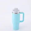 Taza de Coche de Segunda Generación Transfronteriza de 30 oz, Taza de Hielo de Gran Capacidad, Taza Aislada al Vacío, Taza de Acero Inoxidable con Asa para Coche y Popote