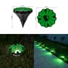 Luz subterránea solar con forma de flor para patio exterior, jardín, césped, decoración de paisajes, luz de peldaño a prueba de lluvia