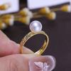 Accesorios DIY anillo de perla de plata de ley S925 soporte vacío soporte de anillo simple y hermoso producto semiacabado apertura de autoridad 6-9 mm