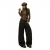 ¡Nuevo Producto!Otoño 2026|Pantalones de corte ancho, largos hasta el suelo, estilo americano con bolsillos de ojal invertidos y diseño único, casual