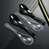 Cucharas de Sopa de Plástico Empacadas Individualmente, Papilla de Nido de Pájaro, Utensilios Desechables para Postre para Llevar, Cucharas Desechables Engrosadas, Cucharas de Nido de Pájaro de Grado Alimenticio