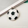 Acessórios DIY de Joias Padrão de Bola Esportiva Pendente Duplo Liga com Gotejamento de Óleo Colar Pulseira Pequeno Pingente Único Pendente Acessórios