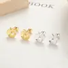 Aretes de Hilo de Manzana para Mujer Plata de Ley 925 Nuevo Estilo 2024 Moda Personalizada Aretes de Hélice de Fruta Joyería de Oreja Elegante Ins