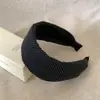 Faixa de cabelo de algodão e linho com bolinhas estilo Zhang Ruonan, presilha para o topo da cabeça, acessórios de cabelo simples coreanos para o dia a dia
