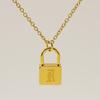 Amazon Europeo y Americano Diseño Personalizado Transfronterizo Collar con Letra del Alfabeto Inglés 26 Colgante de Candado Collar Joyería para Mujer