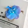 Orquídea Phalaenopsis Flor Cabeza Ramillete Flor de Regalo Pasador de Flor Cabeza de Flor Flor Artificial DIY