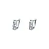 Pendientes Cuadrados Geométricos de Zirconia para Hombre, Pendientes Versátiles de Lujo Ligero y Gama Alta para Mujer, Clips para Orejas Sencillos de Nicho, Accesorios de Joyería