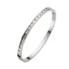 Pulsera Transfronteriza de Acero de Titanio para Mujer, No se Desvanece, Lujo Ligero y de Alta Gama, Pulsera de Acero Inoxidable Chapado en Oro Incrustada con Circonita para Mujer