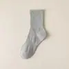 Calcetines cortos de color liso, cómodos, absorbentes de sudor, estilo de negocios para primavera y verano, calcetines unisex transpirables, antibacterianos y resistentes al olor, calcetines simples negros de media pantorrilla