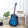 Guitarra de 41 polegadas toda em madeira Basswood Madeira fosca Guitarra de madeira Atravessando fronteiras Clube de piano Atacado Guitarra folk atacado