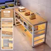 Estante de suelo multicapa para barra de bar, mesa estrecha con estantes, mesa de comedor, mesa divisoria para sala de estar, mesa larga simple de ocio para balcón