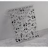 Populares stickers para uñas delgados transparentes lazo blanco y negro letras grandes en inglés estilo chino panda tinta bambú decoración de stickers para uñas