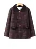 Ropa para Mujer Otoño e Invierno Chaqueta de Terciopelo para Mujeres de Mediana Edad y Mayores Nueva Ropa de Invierno Engrosada Solapa Suelta y Elegante Top de Punto