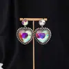 Pendientes Colgantes de Cabeza de Toro Turquesa Incrustados de Diamantes, Pendientes Estilo Vaquero Occidental, Pendientes Estilo Étnico Bohemio Retro