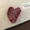 Pinza para el pelo de verano estilo ins con bloques de color para mujer, pasador lindo de lunares japoneses para niña, pinza de tiburón grande para recogidos.