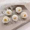 Imitação de cabeça de rosa retrô europeia faça você mesmo acessórios para cabelo feitos à mão flor de seda flor falsa caixa de presente decoração arranjo de casamento