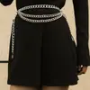 Joyas transfronterizas europeas y americanas moda retro colgante de candado de metal cadena para el cuerpo cadena versátil multicapa cadena para la cintura para mujeres Venta al por mayor