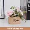 Flor Artificial Planta Verde Pequenos Enfeites Entrada Sala de Estar Decoração de Casa Mesa de Escritório Aparador Decoração Floral