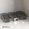 Caja de Almacenamiento para Refrigerador Transparente de Grado Alimenticio Caja para Conservar Fresco Caja para Huevos Caja de Almacenamiento para Clasificación de Frutas y Verduras de Cocina con Drenaje