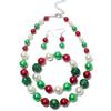 Joyería Sencilla Transfronteriza Europea y Americana Juego de Tres Piezas de Perlas Collar Geométrico Asimétrico Collar para Mujer 18890