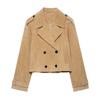 Ropa Europea y Americana Transfronteriza Aliexpress Otoño e Invierno Nueva Moda Popular Chaqueta Corta Rompevientos