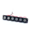 Panel de interruptores a prueba de agua multiposición para modificación de automóviles, barcos y yates, panel combinado de interruptor basculante de 3 posiciones e interruptor de luz LED