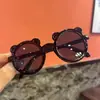 Novos Óculos de Sol Infantis com Armação Redonda de Urso Óculos Infantis Óculos de Sol para Bebê Cor Doce Colorida Macaron Viseiras