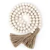 Ins Estilo Nórdico Color Madera Borla Cuenta de Madera Colgante DIY Accesorios para Joyería Hechos a Mano Cuerda Cuerda Decoración del Hogar Colgante