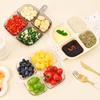 2026 Nuevo Modelo Plato Compartimentado para Frutas y Verduras de Cocina, Plato para Huesos, Bandeja para Semillas y Dulces de Sala de Estar, Plato para Hot Pot
