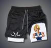 Europa y Estados Unidos transfronterizos calientes animación impresión deportiva para hombres y mujeres doble capa shorts de fitness verano transpirables shorts de fitness