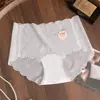 Pantaletas sexys de encaje ultrafinas 10A sin costuras para mujer, entrepierna extendida, transpirables, de cintura media, estilo deseo puro, calzones para mujer