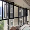 Fabricantes de Foshan Producen Lotes de Ventanas Abatibles de Aleación de Aluminio Serie 50 para Ingeniería de Balcones Ventanas Abatibles de Vidrio Templado