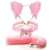 Conjunto Sexy de Tres Piezas, Tapón Anal, Aparatos para Hombres y Mujeres, Productos Sexuales, Set Sexual de Metal Sm, Cola de Zorro