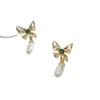 Pendientes de Mariposa Calados Estilo Palacio Retro, Elegantes, de Alta Gama, Pendientes Estilo Lujo Accesible, Pendientes Largos con Pasador de Plata S925