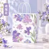 Bolsa de papel kraft blanco de cartón para hornear, café, leche, té, bebidas, para llevar, embalaje, bolsa de papel de regalo para catering.