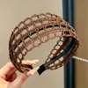 Diadema retro de ala ancha con lunares, adecuada para frentes amplias, para lavarse la cara, uso diario, versátil, ligera y que irradia una vibra lujosa y sofisticada