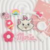 Lindos dibujos animados de gatito con lazo para niños, zapatillas, zapatos con agujeros, Mary cat, gato blanco, accesorios de bricolaje