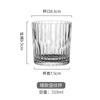 Copo de Café de Vidro com Listras Verticais Retrô de Sola Grossa Estilo Ins Copo de Coquetel Transparente Copo de Vidro para Iced Latte Ice Americano