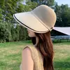 Chapéu Respirável de Malha Vazada de Verão para Mulheres com Aba Larga, Chapéu Equestre Emagrecedor para Atividades ao Ar Livre, Chapéu de Proteção Solar