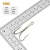 7982 gancho doble gancho doble de acero inoxidable sin soldadura gancho doble de 90 grados de acero inoxidable Gancho de rana Lei Gancho de pieza de hierro Luya con Gancho