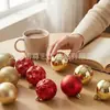 Decoración Navideña de Amazon Transfronteriza Bolas Doradas Nuevas Set Pintado de 36 Piezas Bolas Colgantes para Decoración de Árbol de Navidad