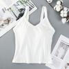 Camisola de Cor Sólida Roupa Interna Feminina Uma Peça Independente Almofada no Peito Rede Algodão Vermelho Bela Roupa Íntima Traseira Roupa Íntima Externa Base Top