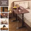 Escritorio de computadora de altura ajustable para dormitorio, uso doméstico, mesita de noche, escritorio móvil, escritorio de oficina simple, banco de trabajo de altura ajustable