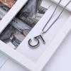 Colgante de collar de acero de titanio europeo y americano estilo hip-hop para hombre colgante de perla colgante retro joyería de aleación collar de acero inoxidable